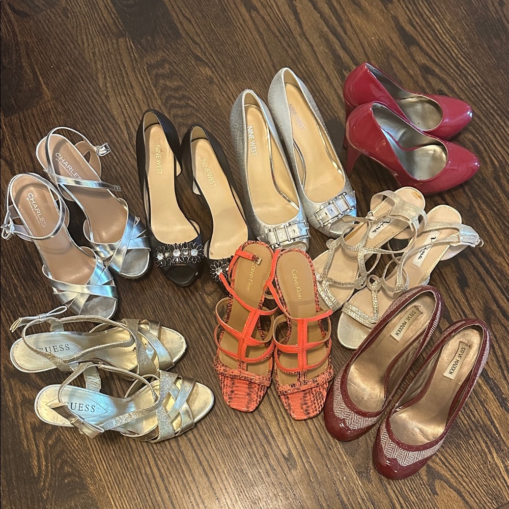 Womens heel collectionn size 8 8 1/2 lot 7 pairs